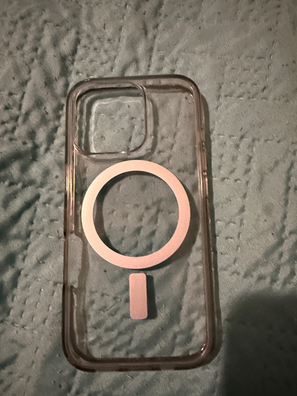 OtterBox iPhone 16 ProvClear Case with Rose Gold MagSafe Ring Accent